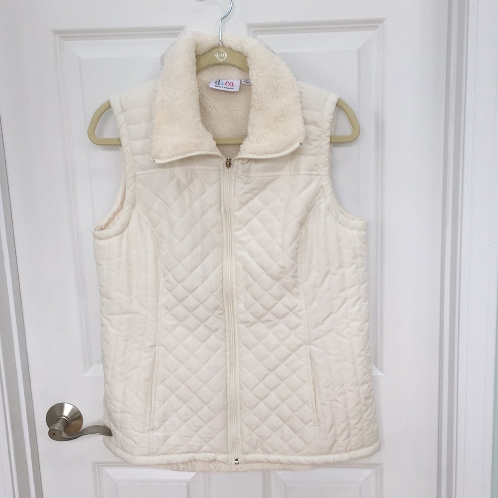 Denim & Co. White lined vest